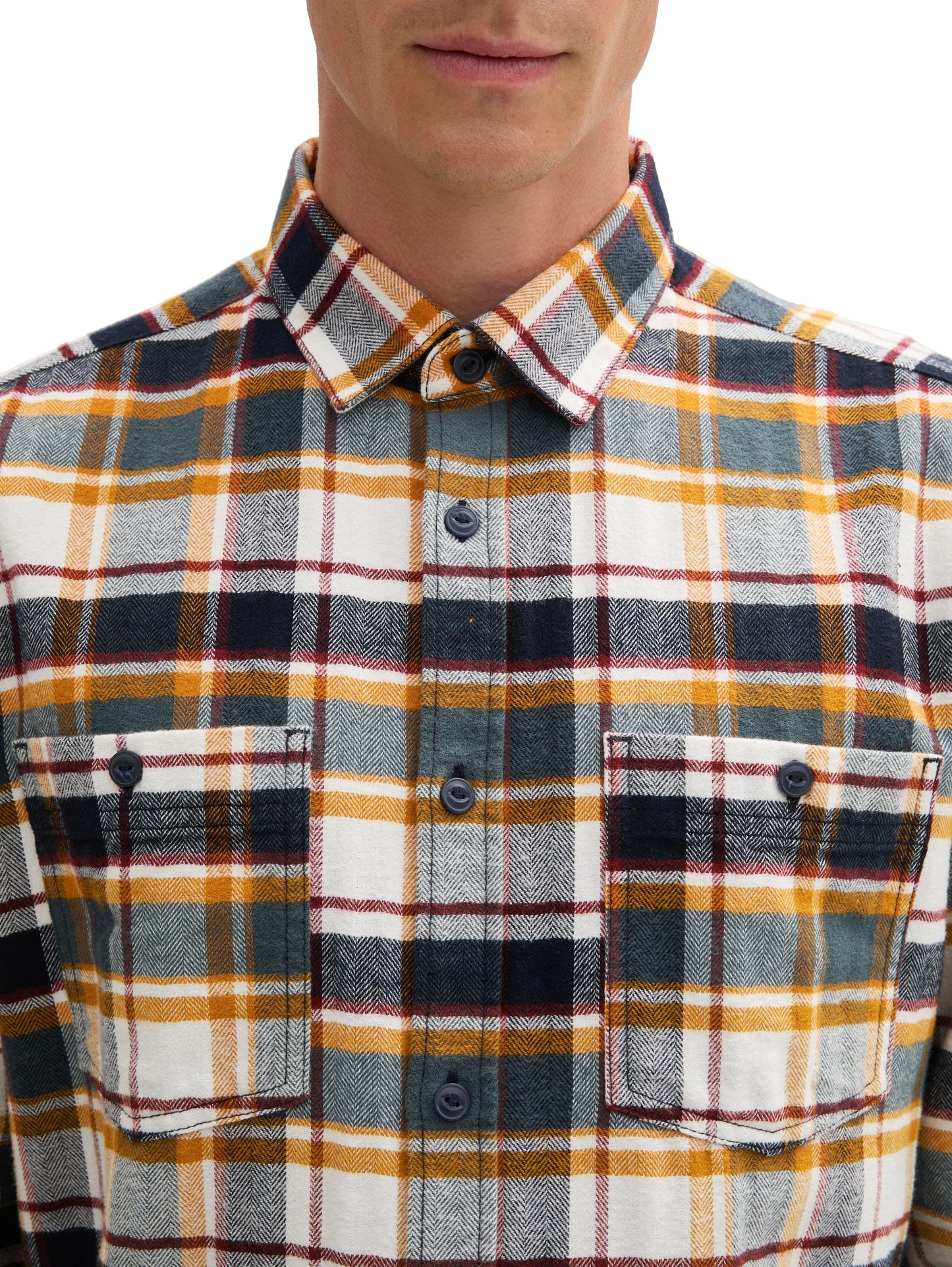 Tom Tailor Herren Comfort Hemd blau