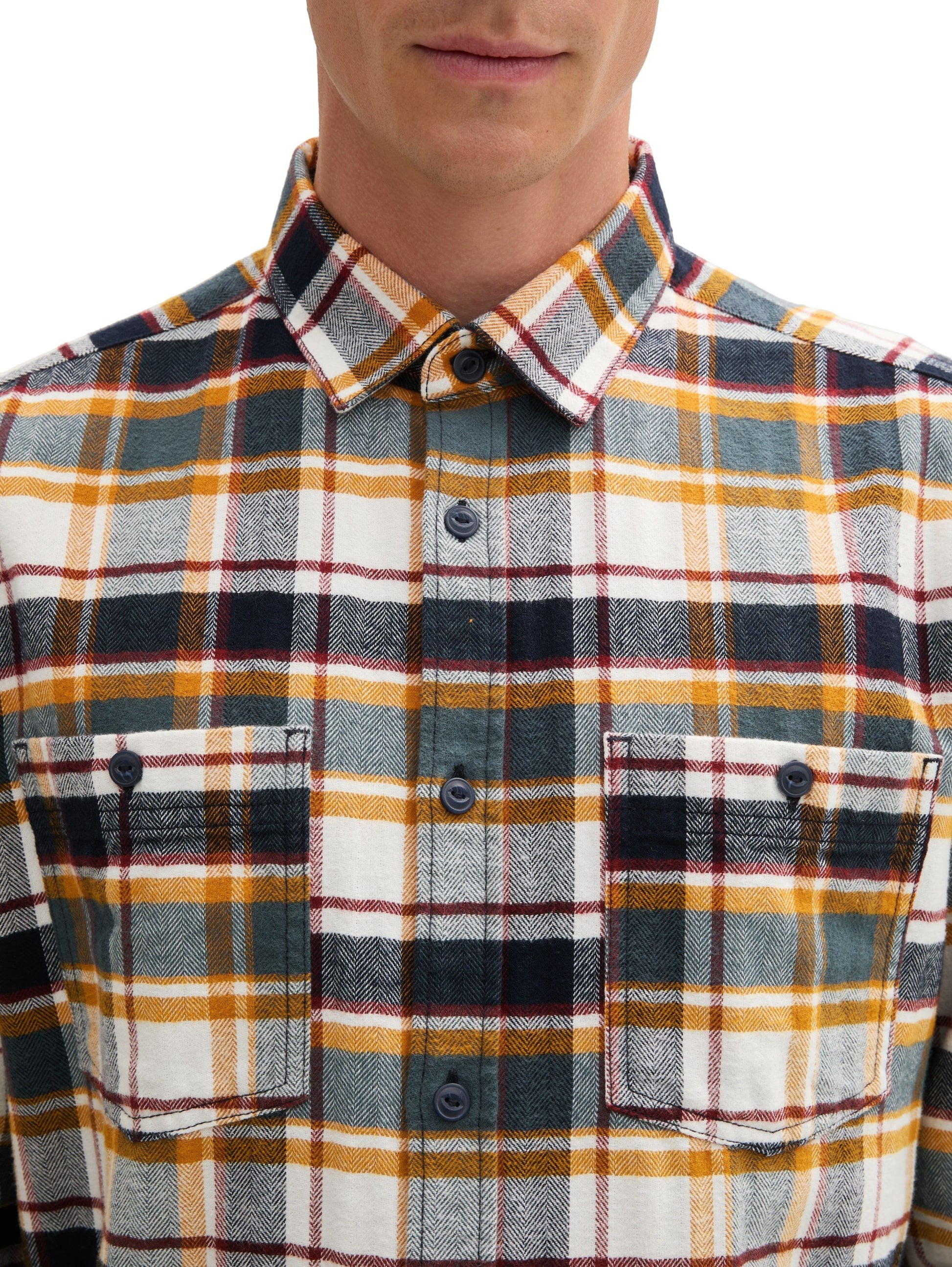 Tom Tailor Herren Comfort Hemd blau