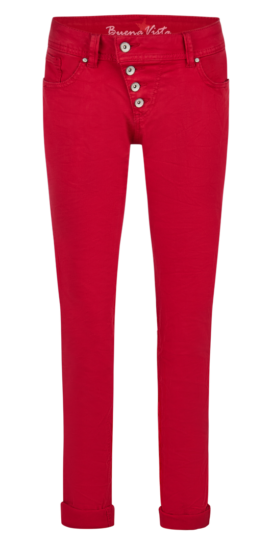 Buena Vista Damen Jeans Malibu stretch twill rot