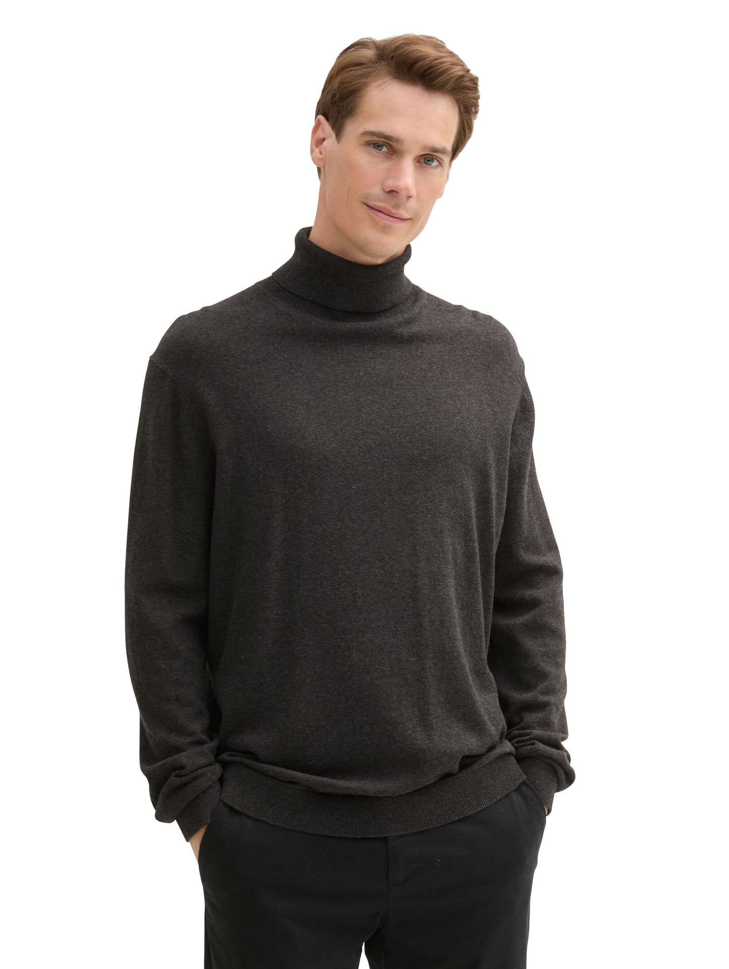 Tom Tailor Herren Rollkragenpullover mit Cashmere