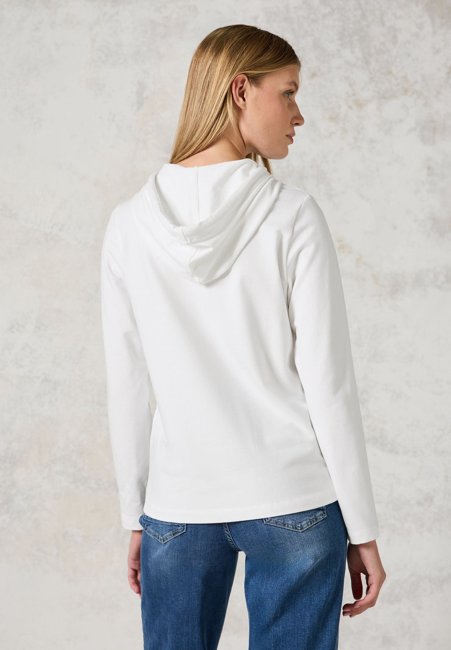 Cecil Damen Hoodie-Shirt weiß