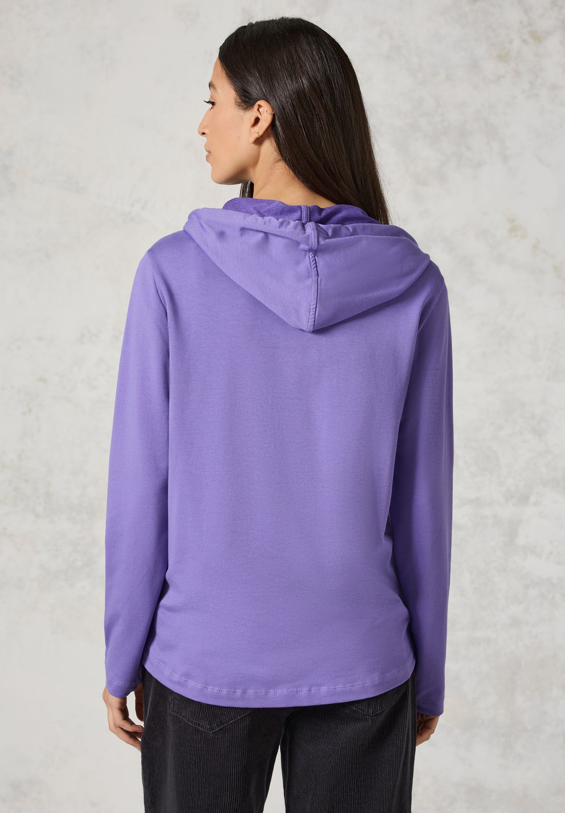 Cecil Damen Hoodie-Shirt violett