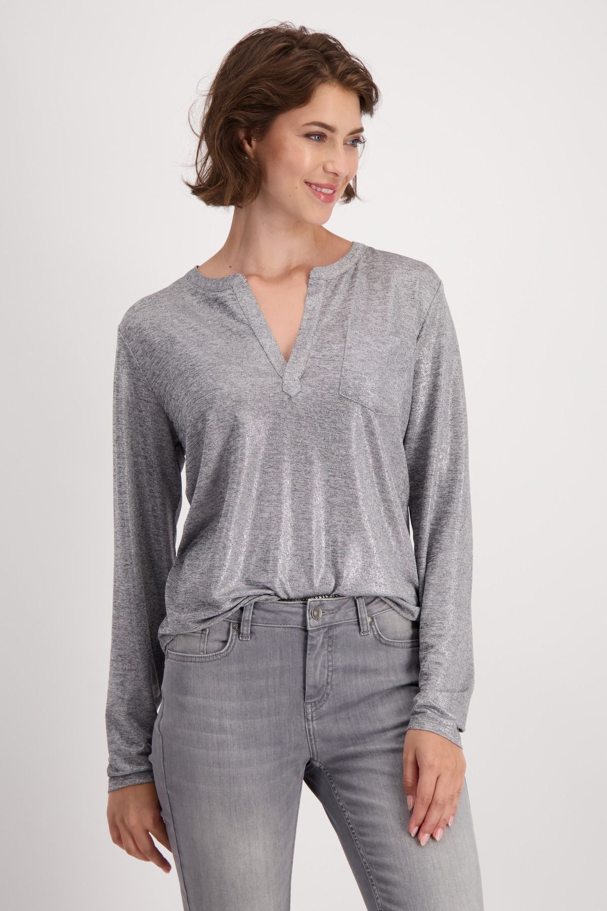 Monari Damen Shirt grau