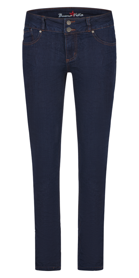 Buena Vista Damen Jeans Tummyless blau