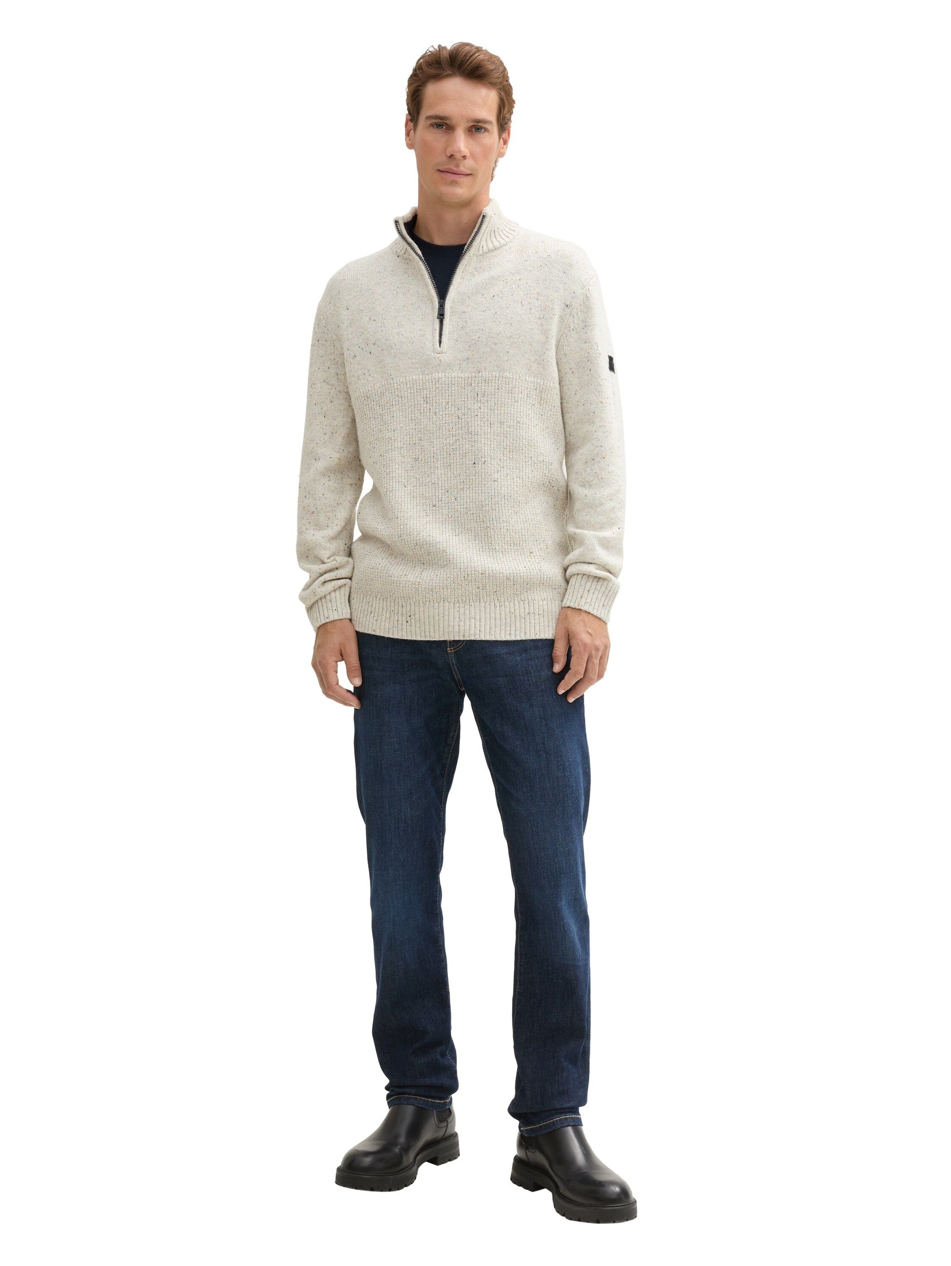 Tom Tailor Herren Troyer Pullover1