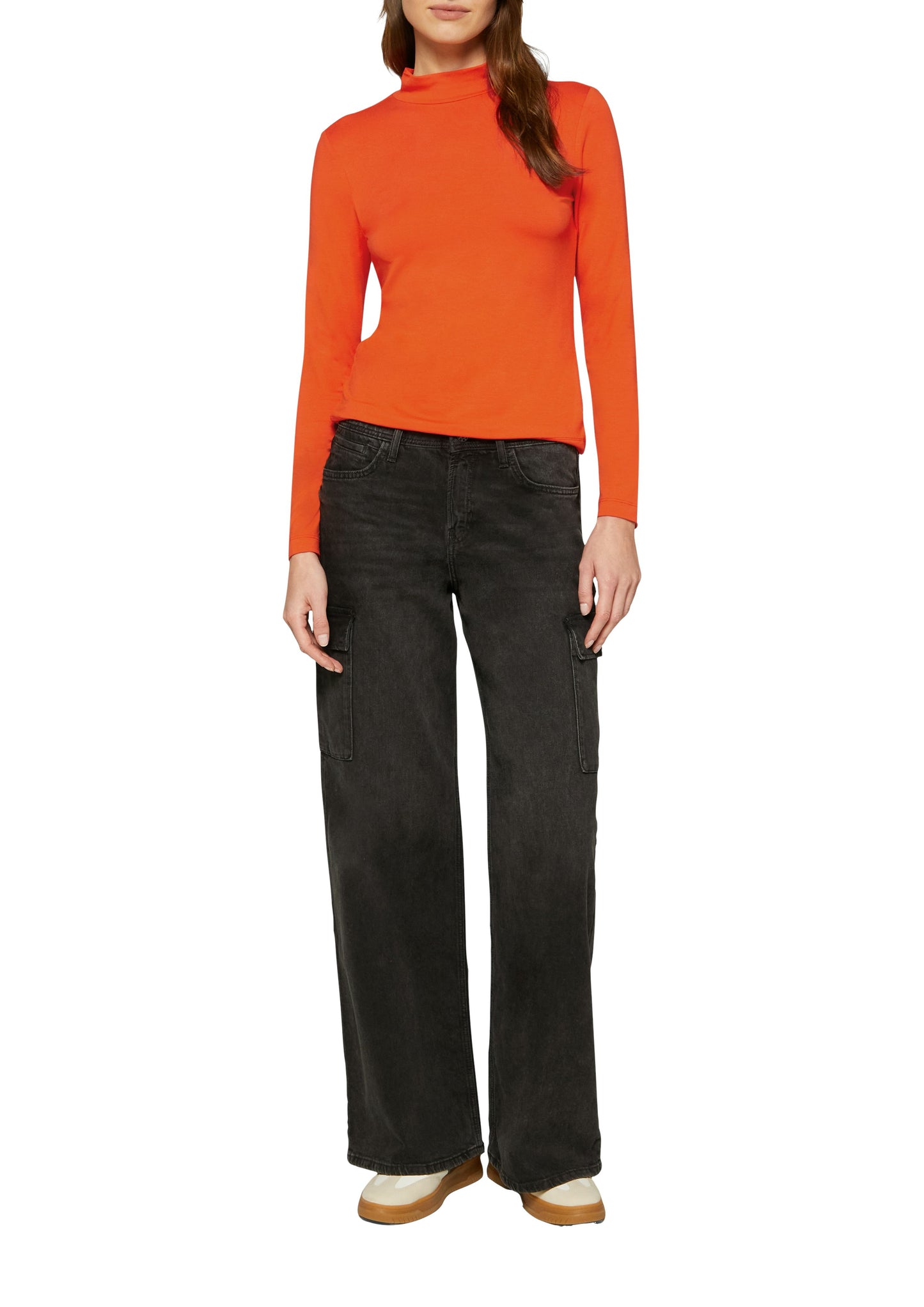 s.Oliver Damen Longsleeve orange