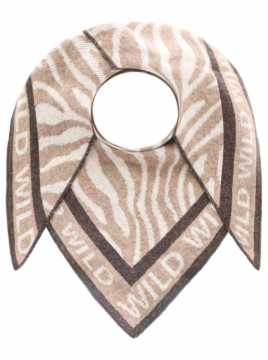 Zwillingsherz Damen Schal Zebra Wild beige