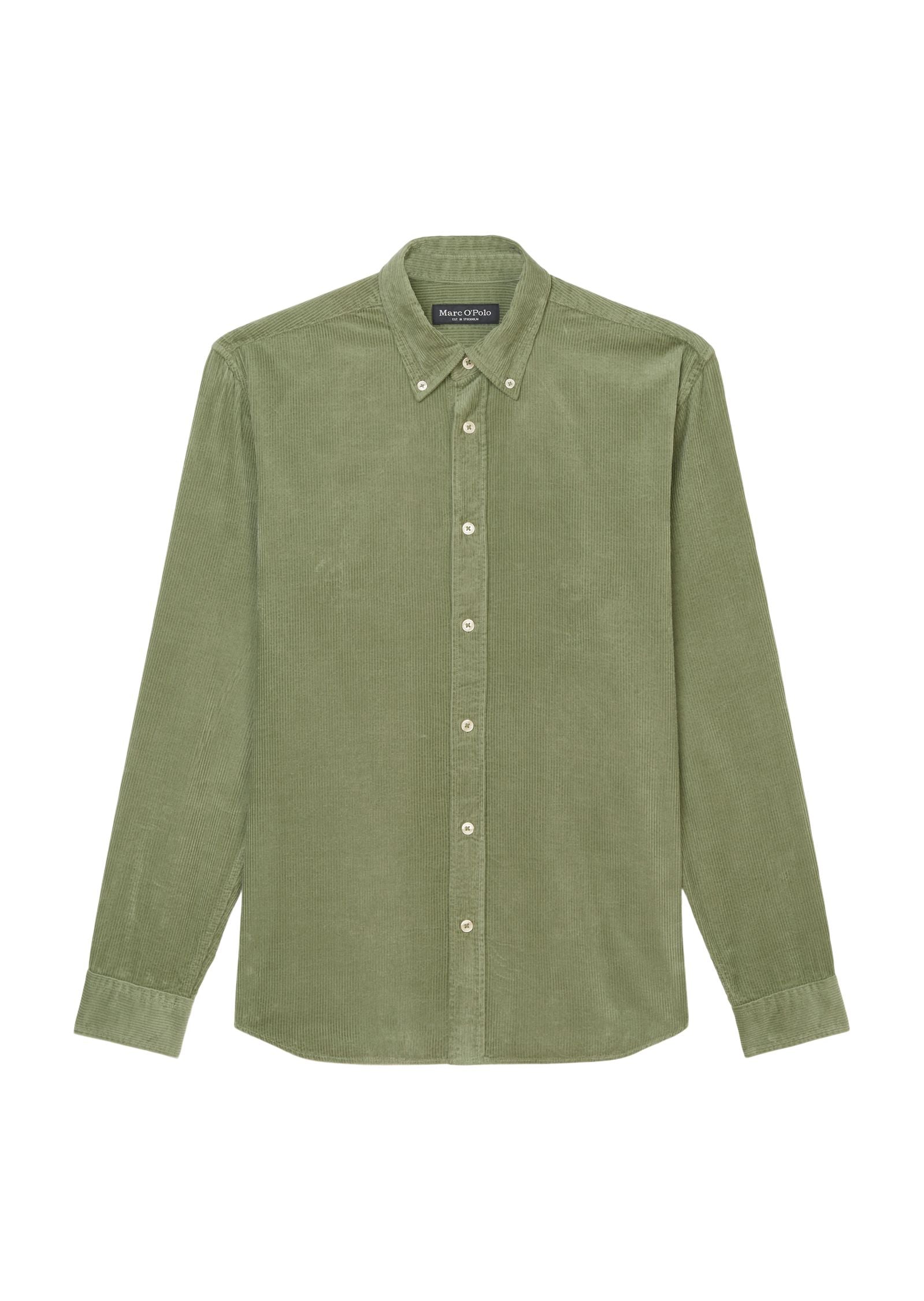 Marc O'Polo Herren Cord-Hemd regular grün