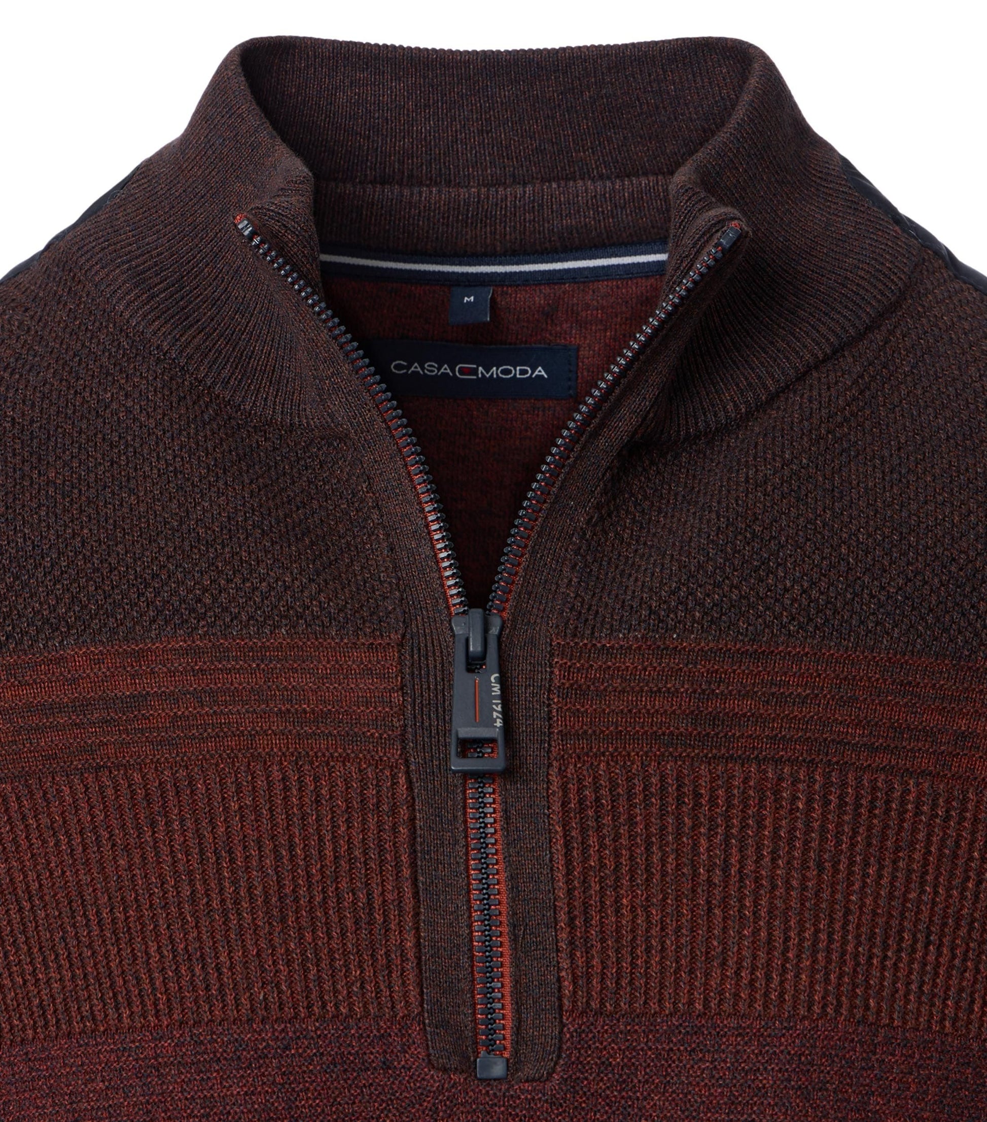 Casa Moda Herren Pullover Troyer orange