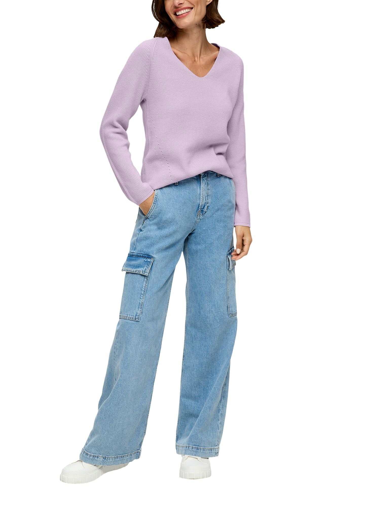 s.Oliver Damen Strickpullover violett