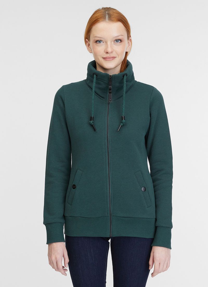 Ragwear Damen Sweatshirt RILIAN ZIP grün