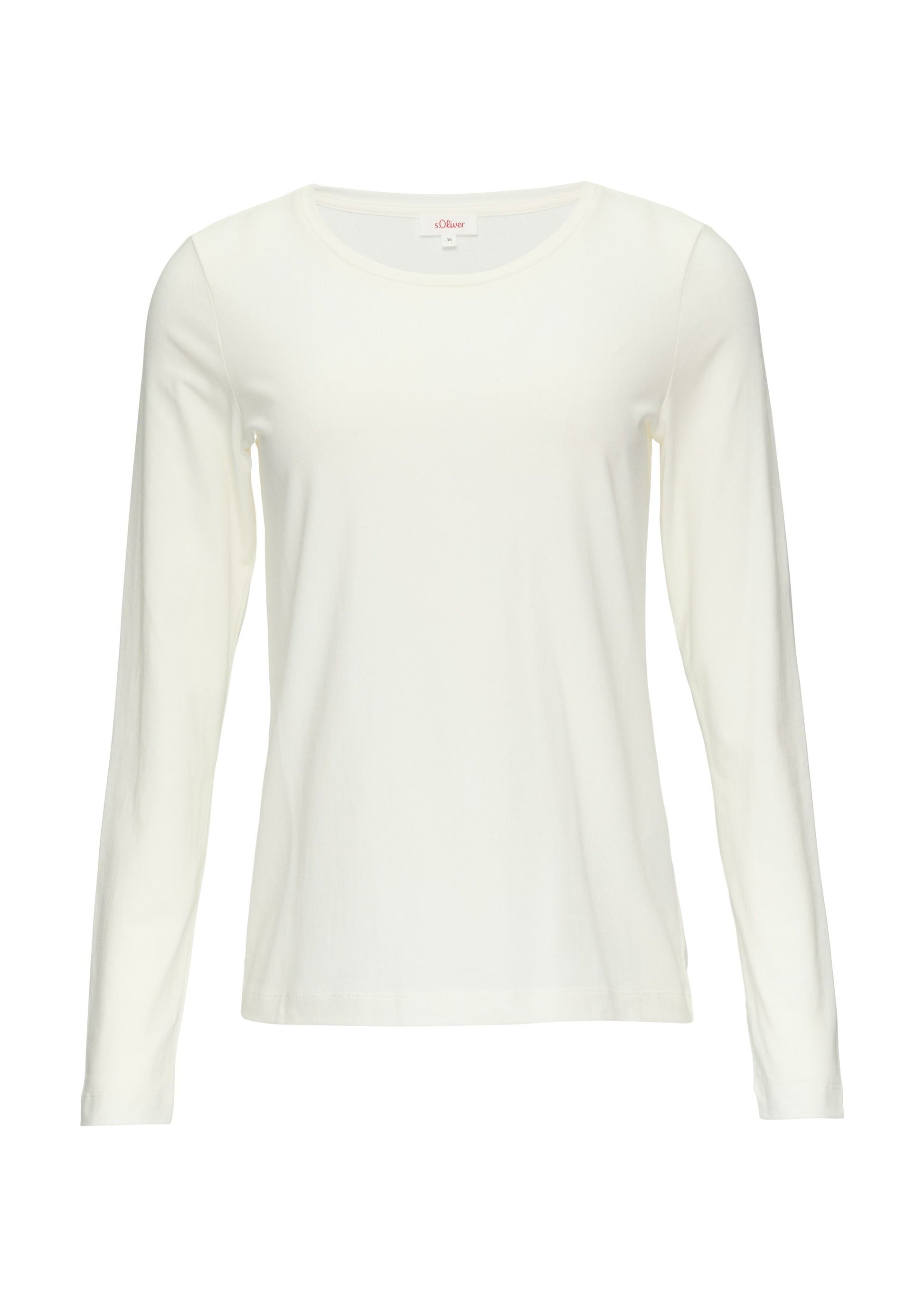 s. Oliver Damen Longsleeve weiß