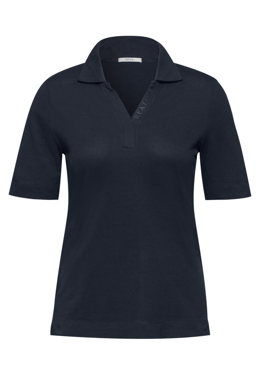 Cecil Damen Polo-Shirt XXL blau