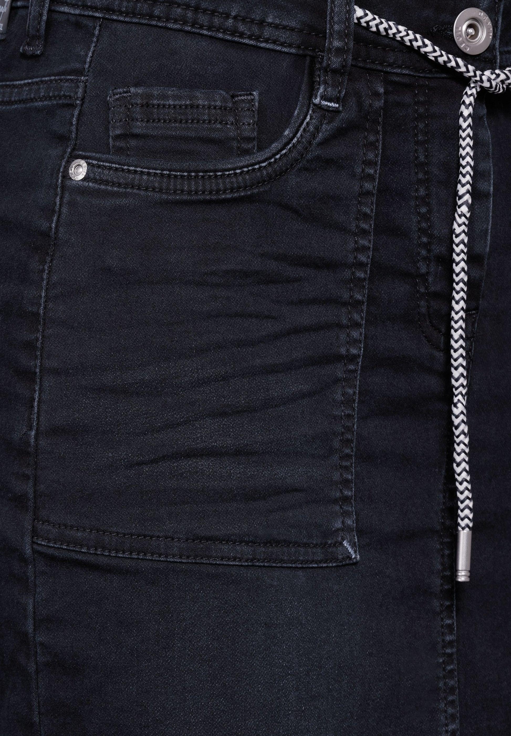 Cecil Damen Jeans-Rock blau