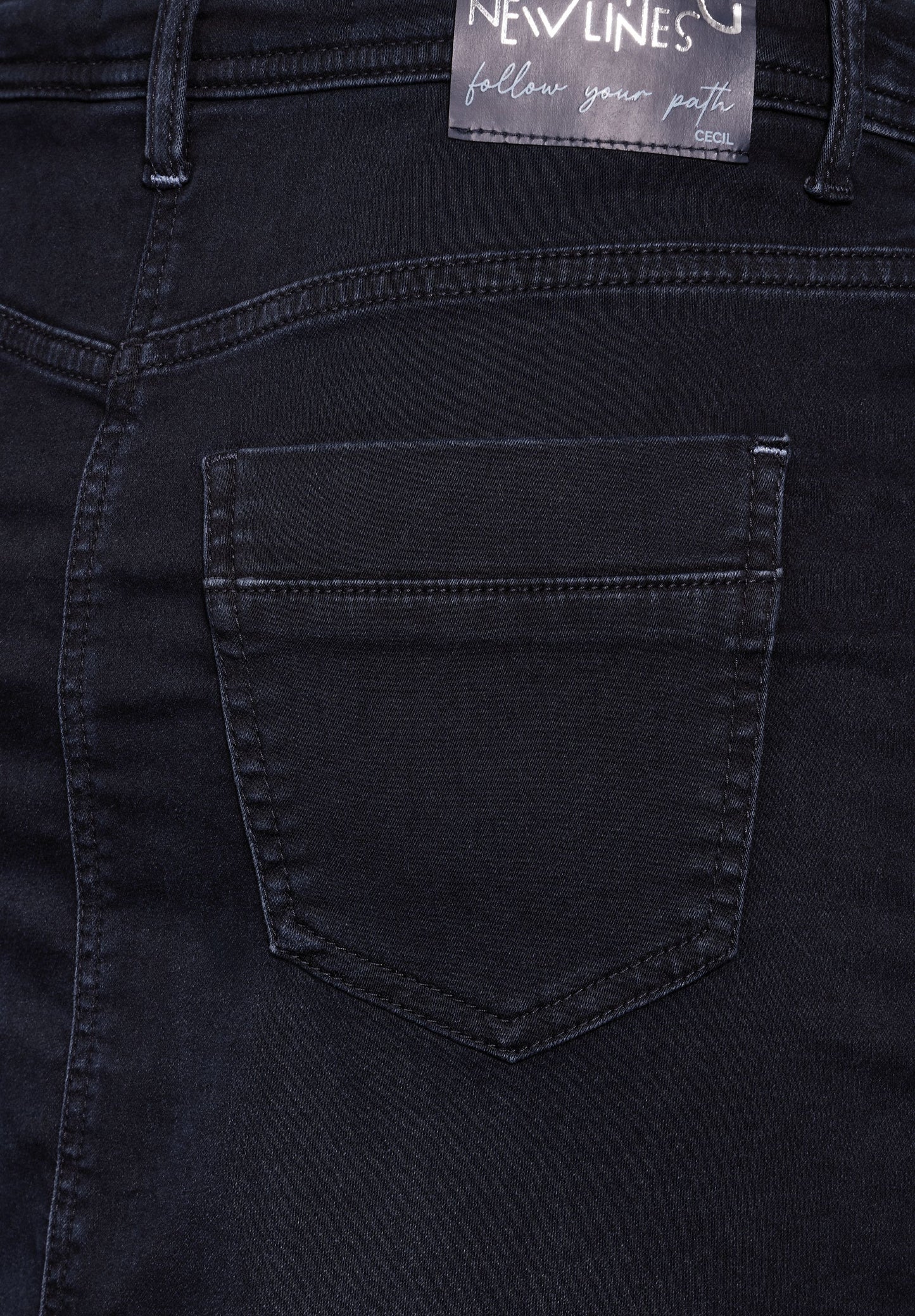 Cecil Damen Jeans-Rock blau