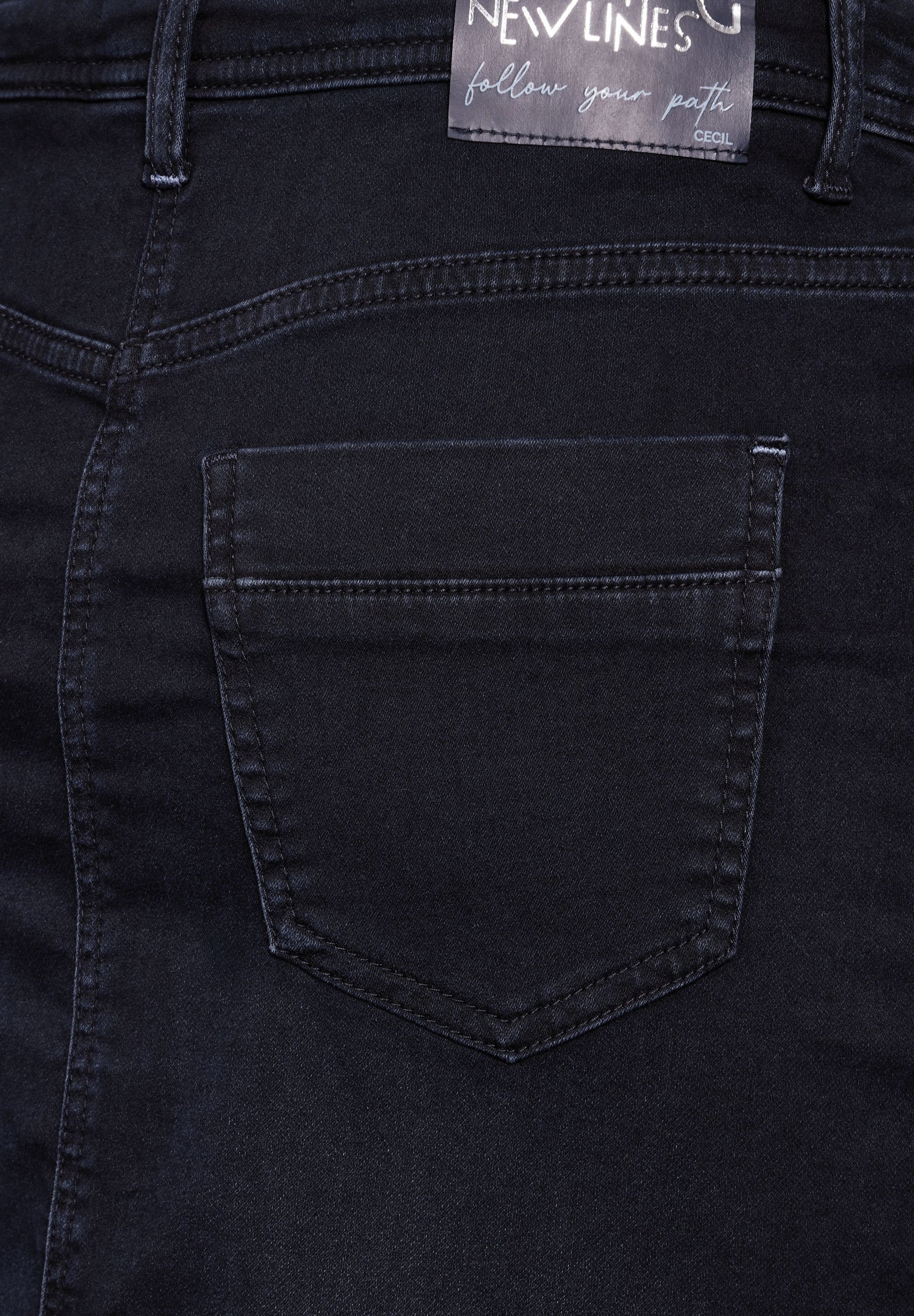 Cecil Damen Jeans-Rock blau