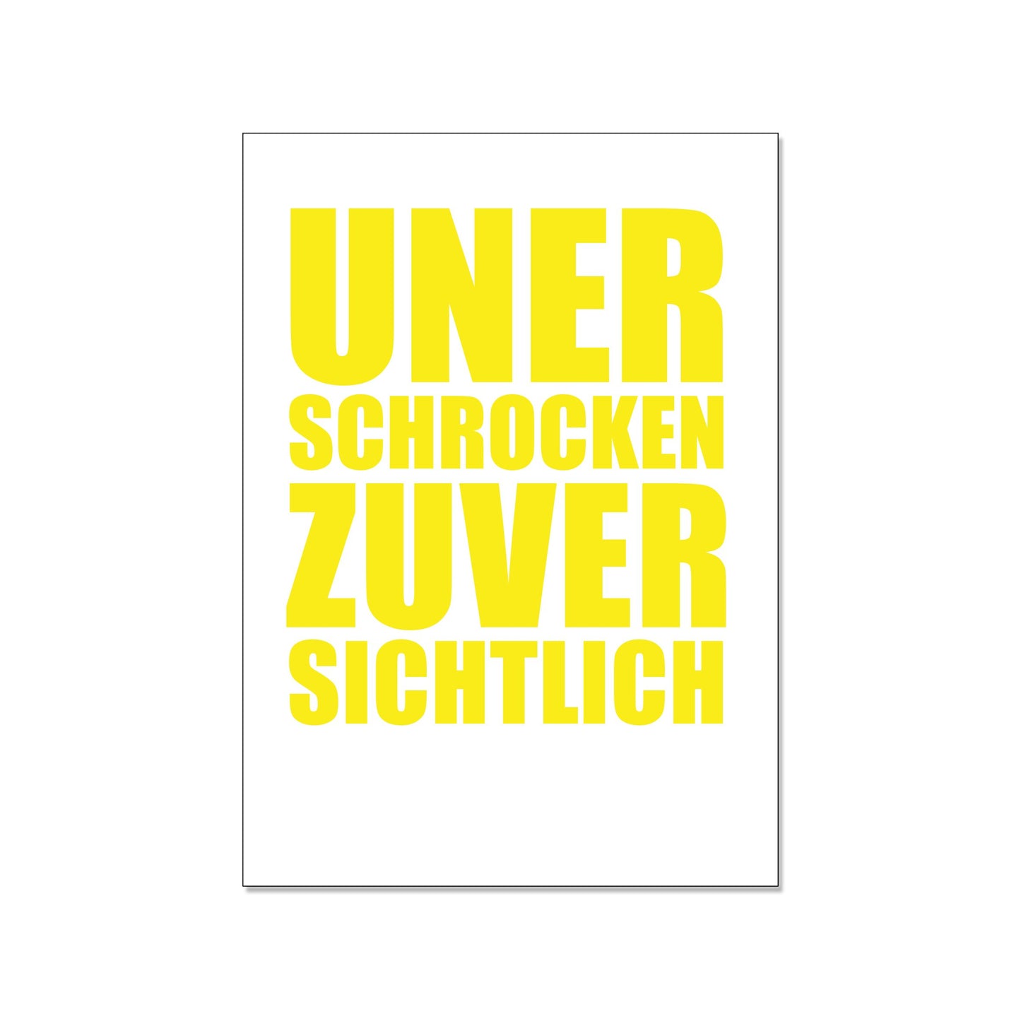 17;30 Postkarte hoch, unerschrocken, zuversichtlich