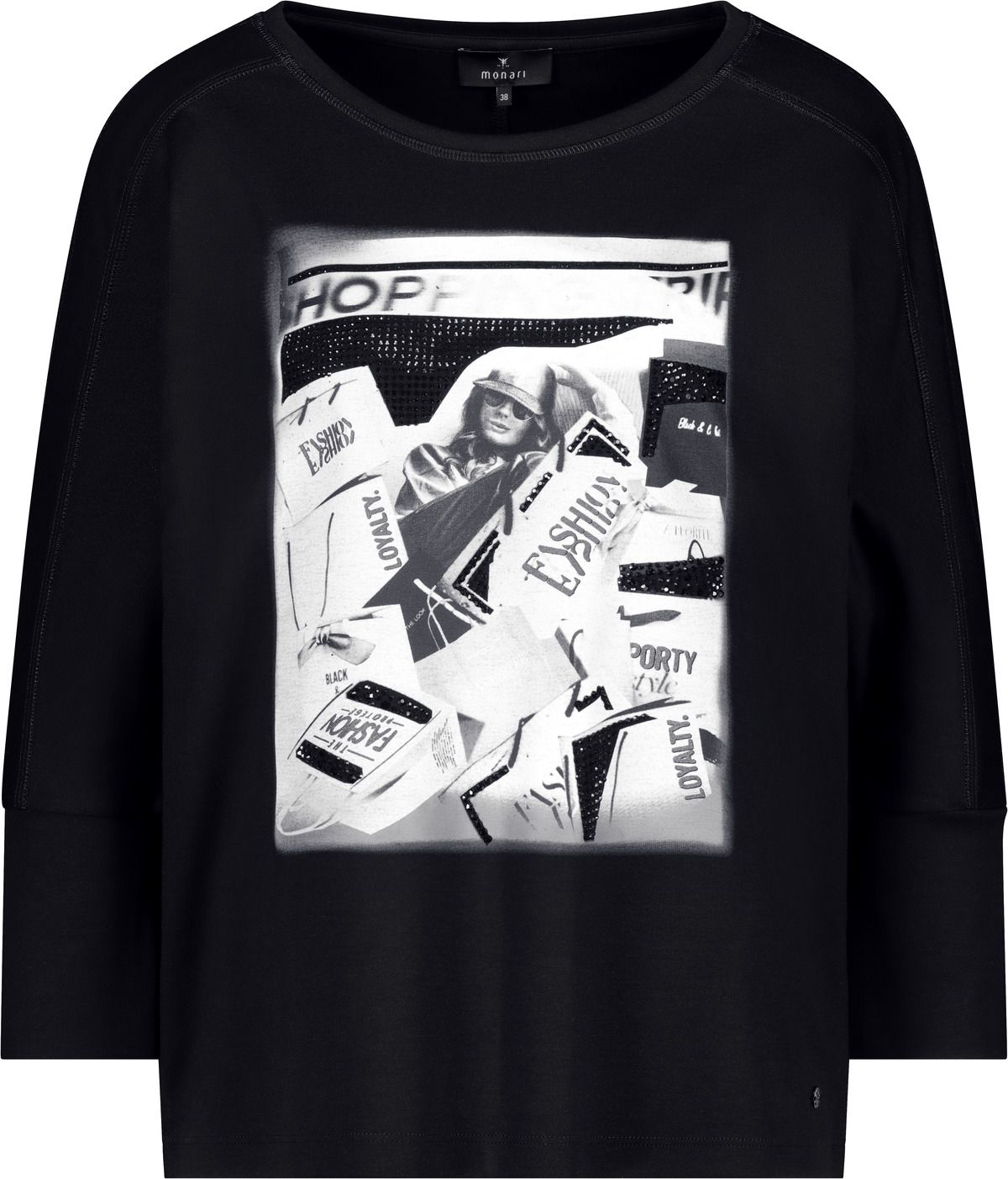 Monari Damen Sweatshirt schwarz
