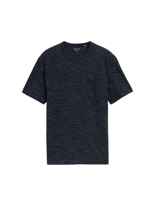 Tom Tailor Herren T-Shirt mit Brusttasche blau