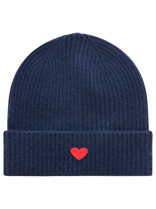 Zwillingsherz Damen Beanie Herzpatch