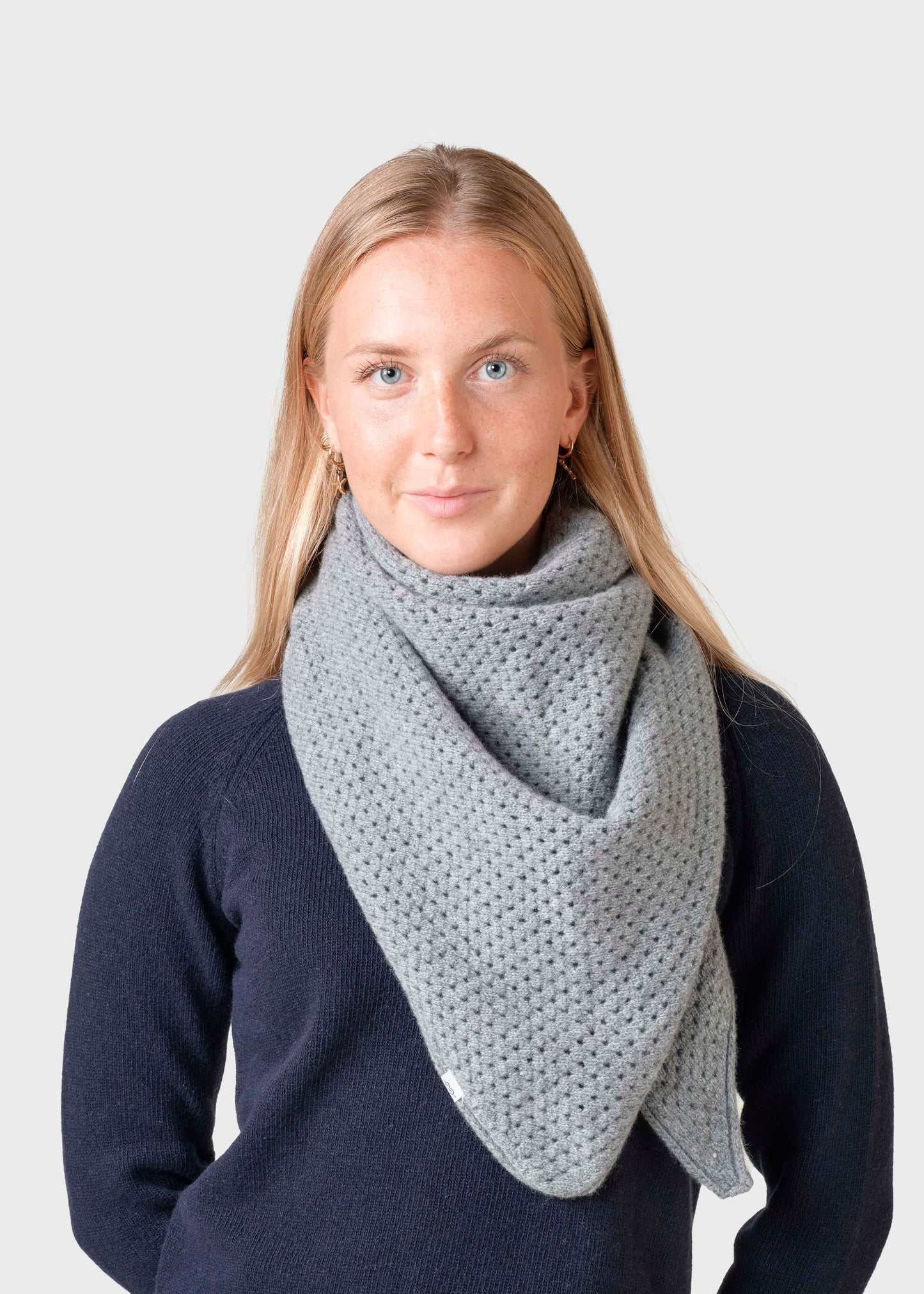 Klitmöller Damen Schal Ester large knit scarf grau