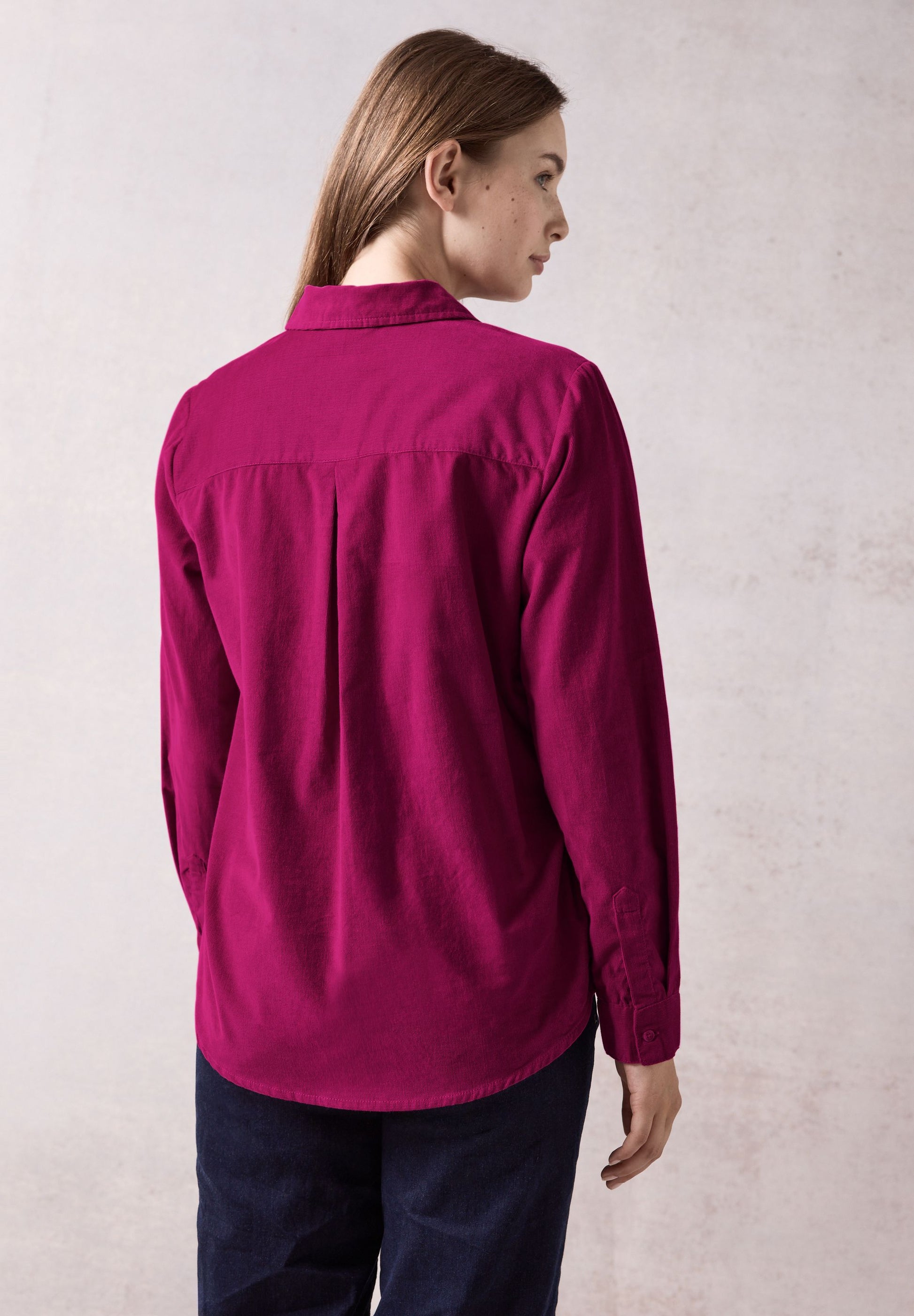 Cecil Damen Cordbluse rosa