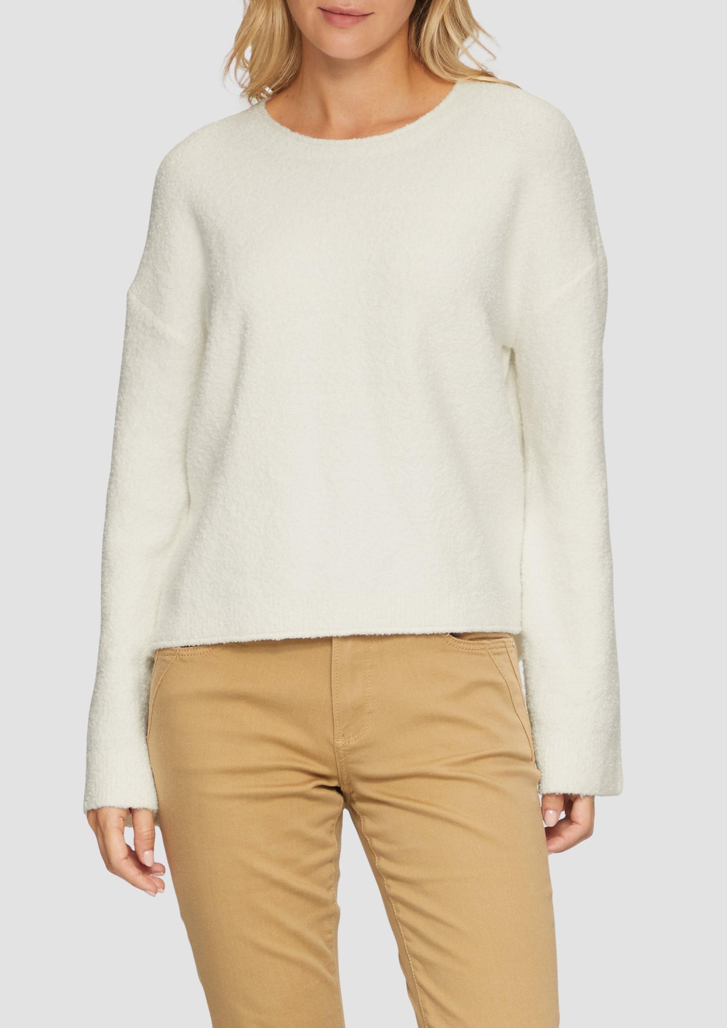 s. Oliver Damen Strickpullover weiß