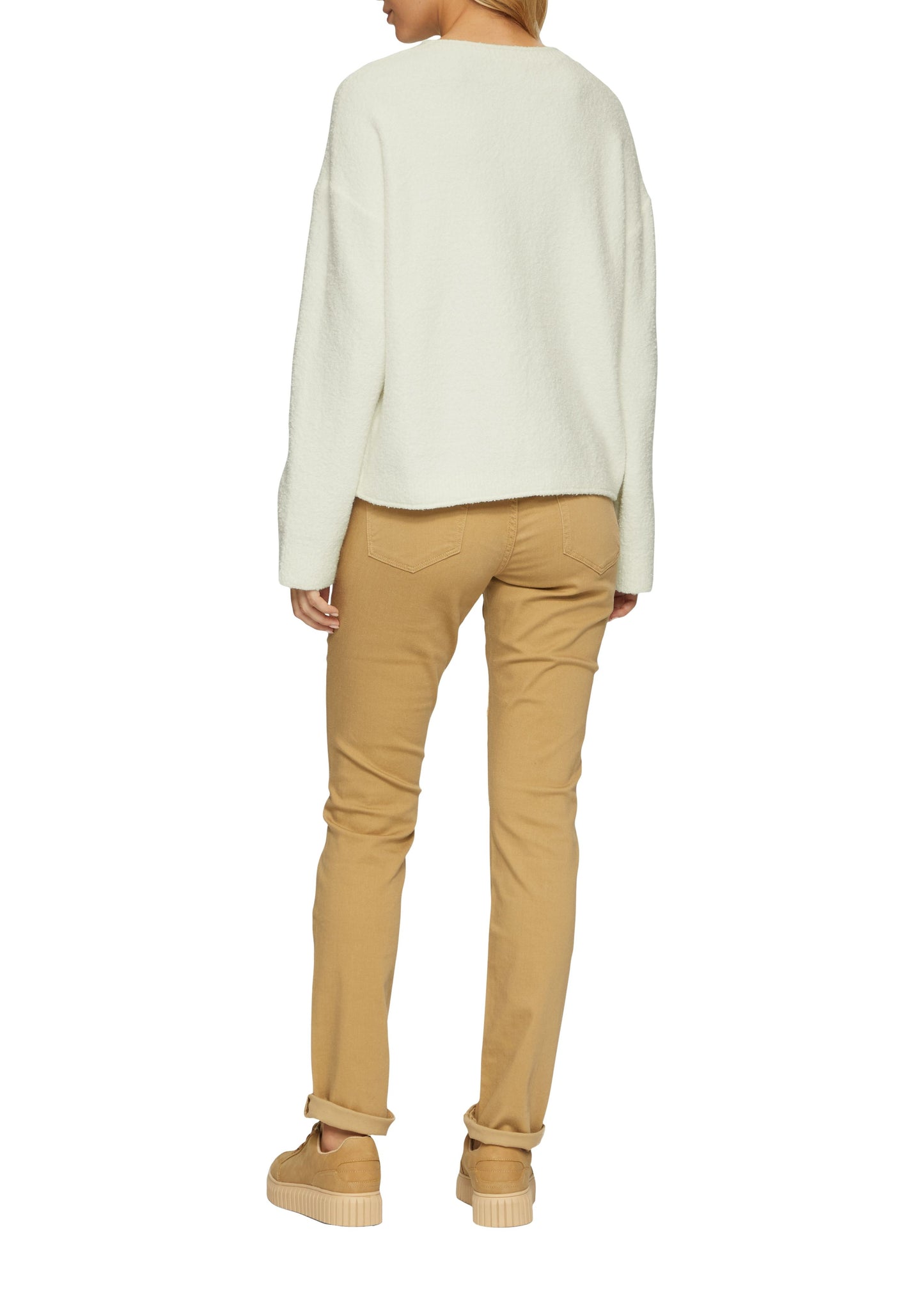 s. Oliver Damen Strickpullover weiß
