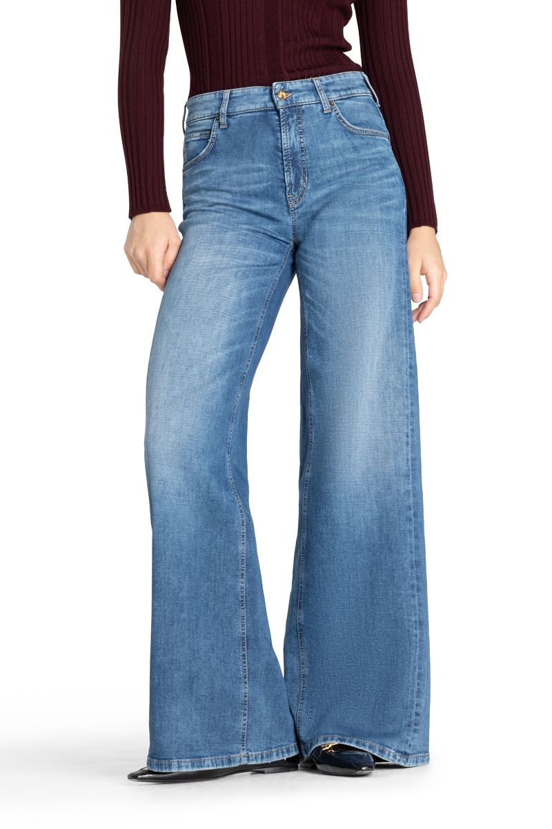 Cambio Damen Jeans Palazzo patch