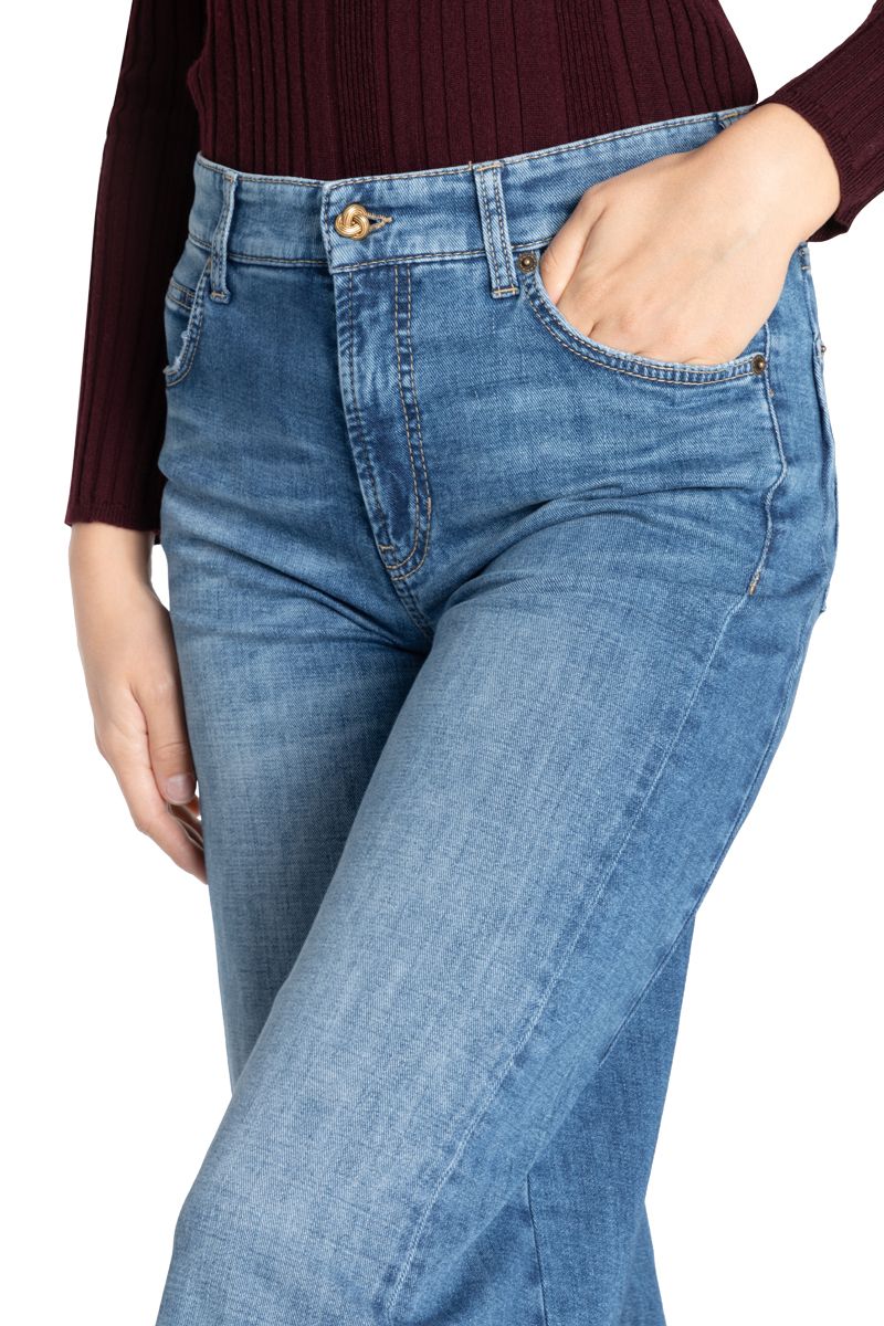 Cambio Damen Jeans Palazzo patch