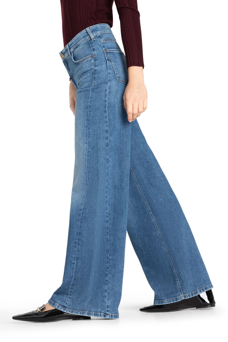 Cambio Damen Jeans Palazzo patch