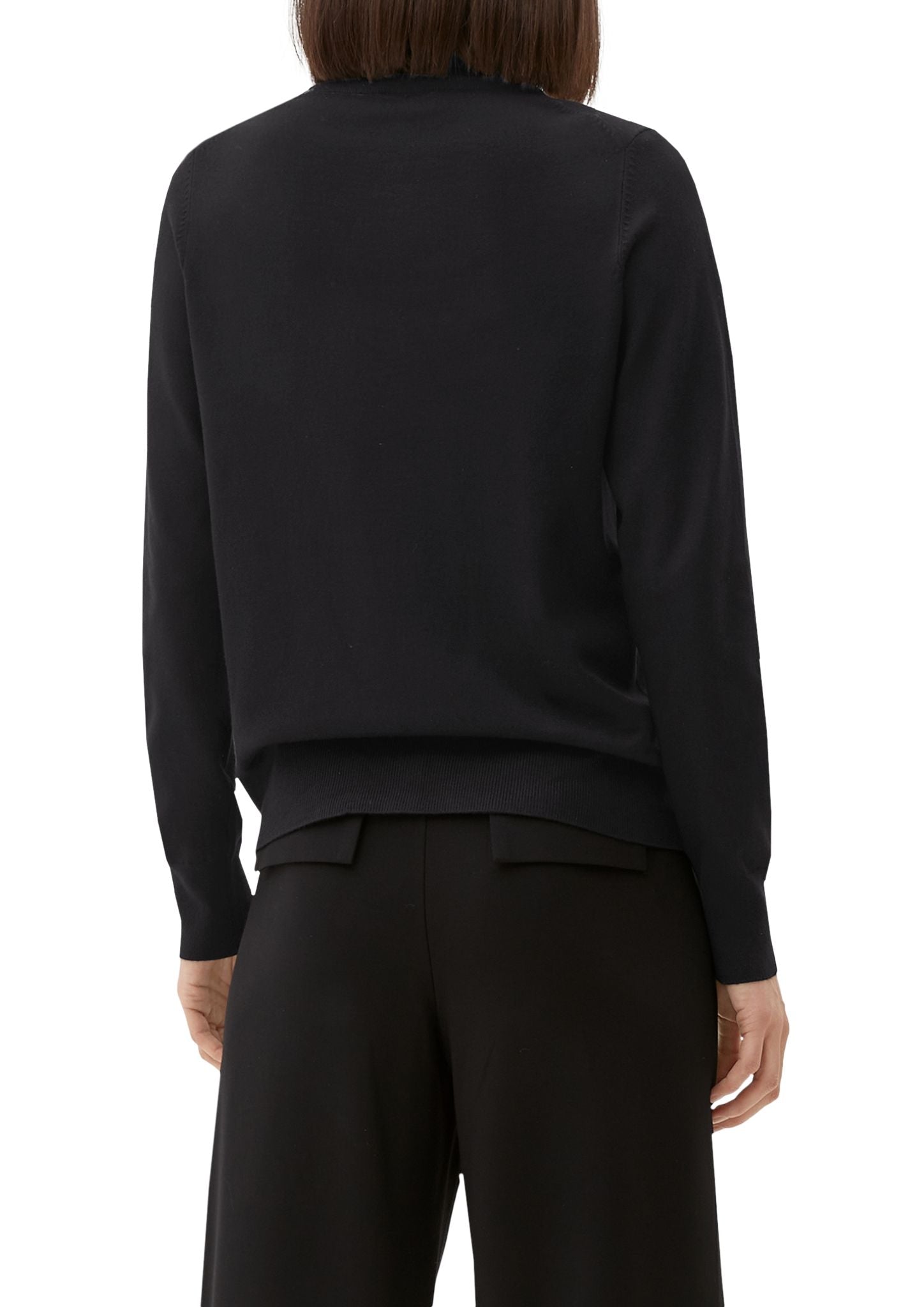 s. Oliver Damen Rollkragenpullover schwarz