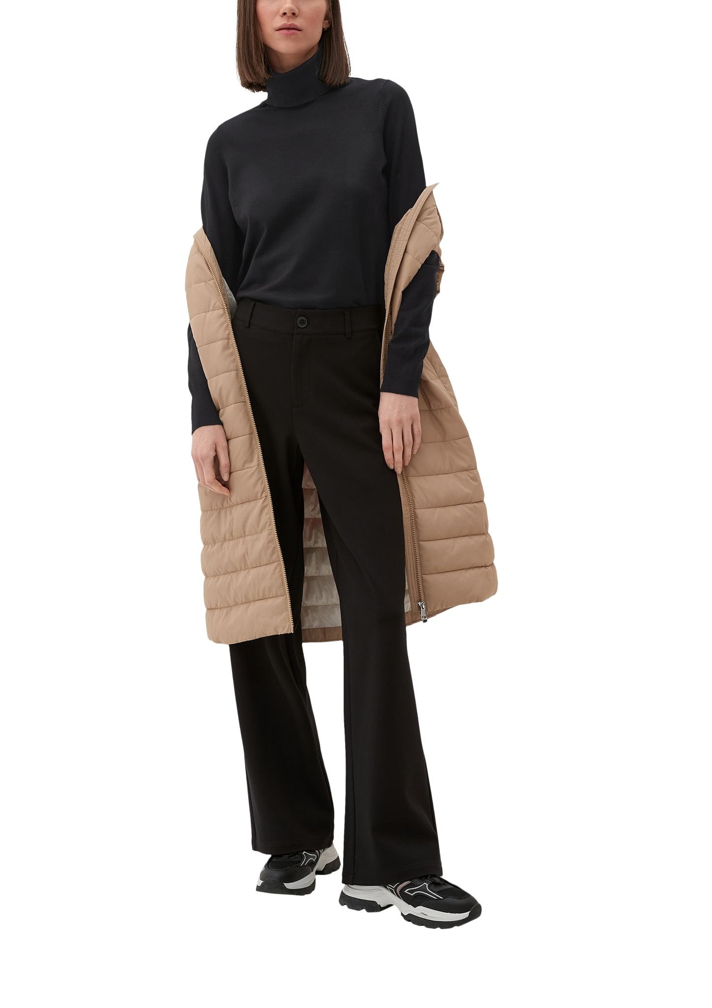s. Oliver Damen Rollkragenpullover schwarz
