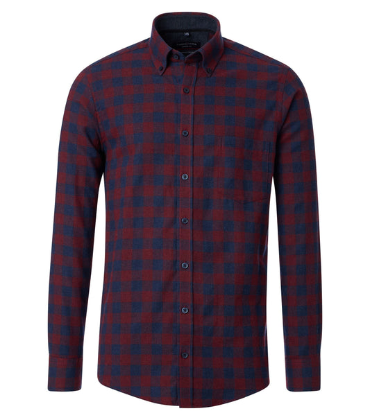 Casa Moda Herren Flanellhemd rot