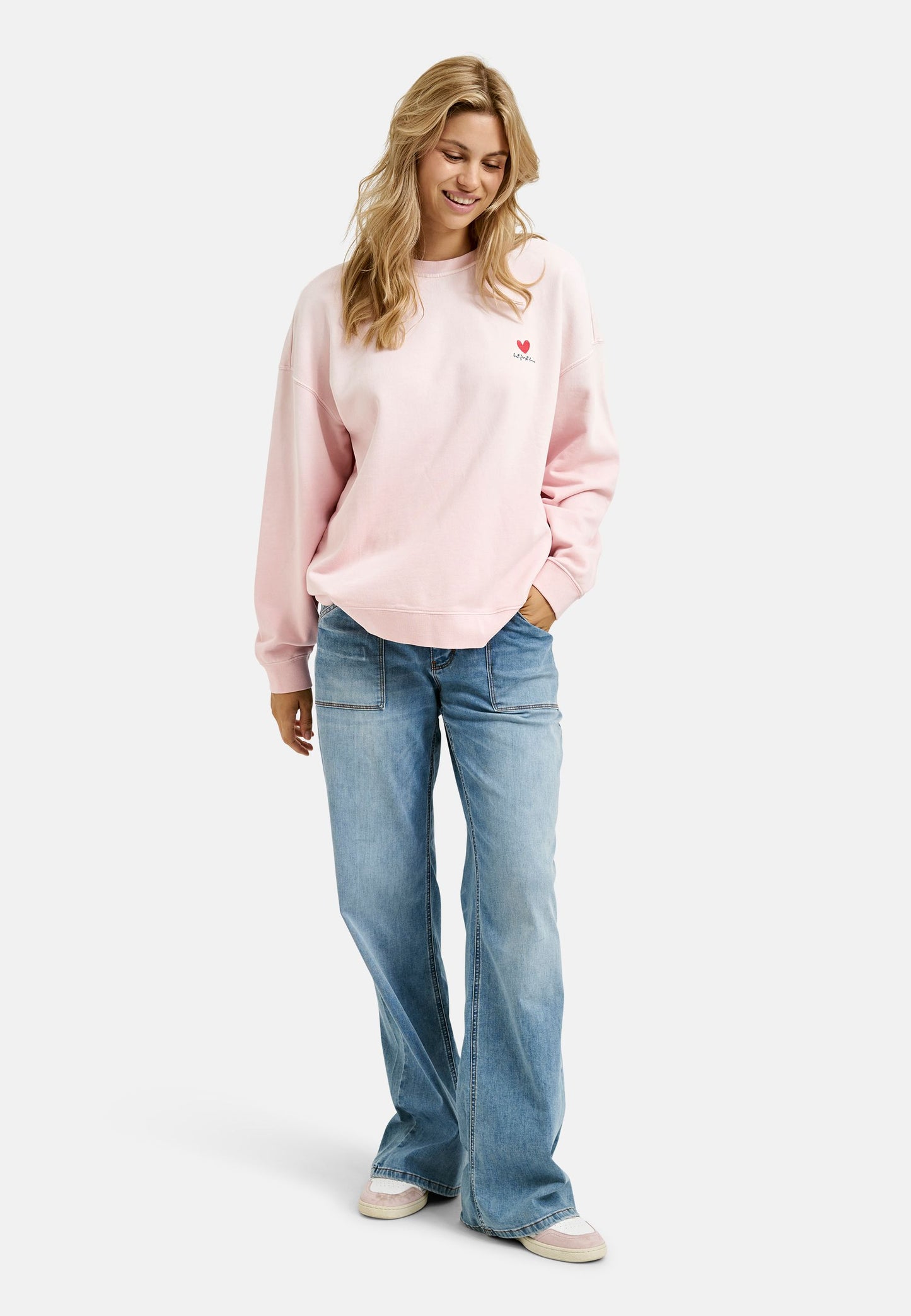 Smith&Soul Damen Sweatshirt Dip Dye rosa