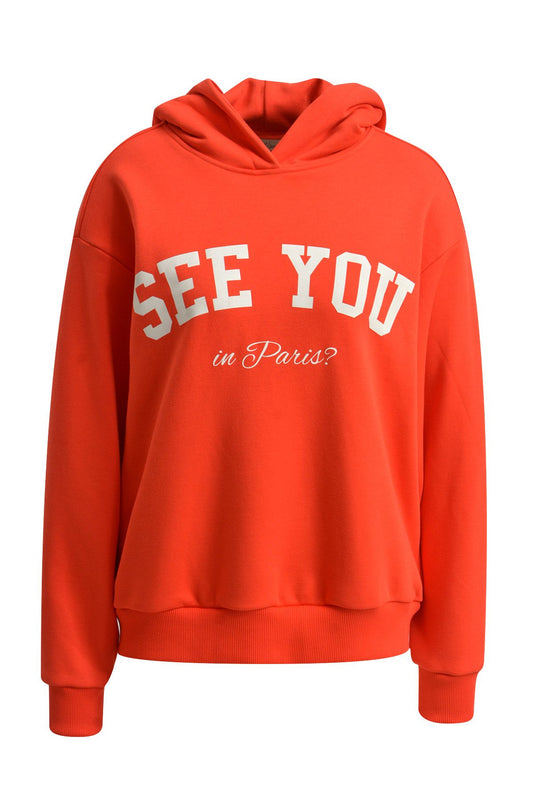 Smith & Soul Damen Hoodie „See you in Paris?“ XXL rot