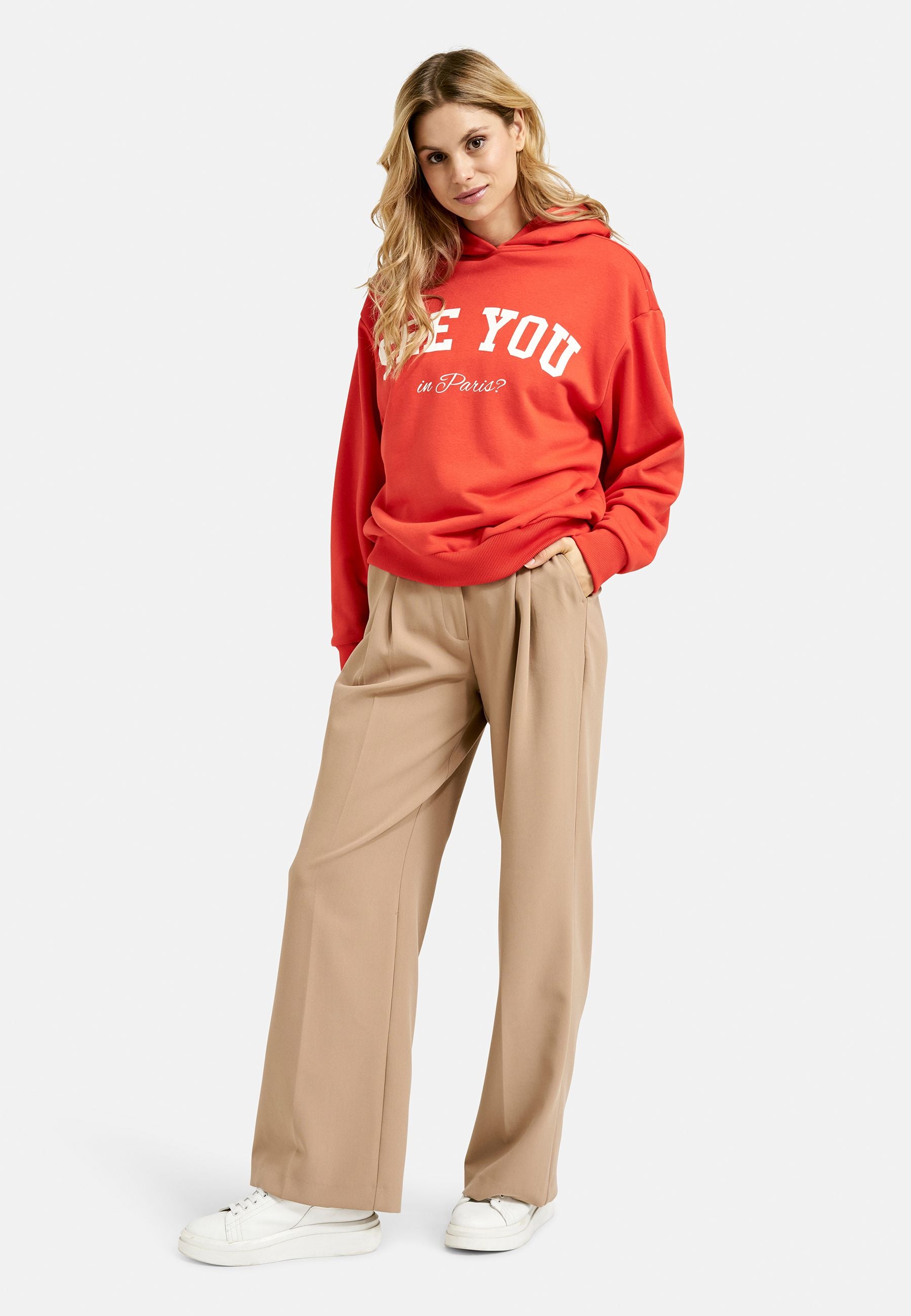 Smith & Soul Damen Hoodie „See you in Paris?“ rot