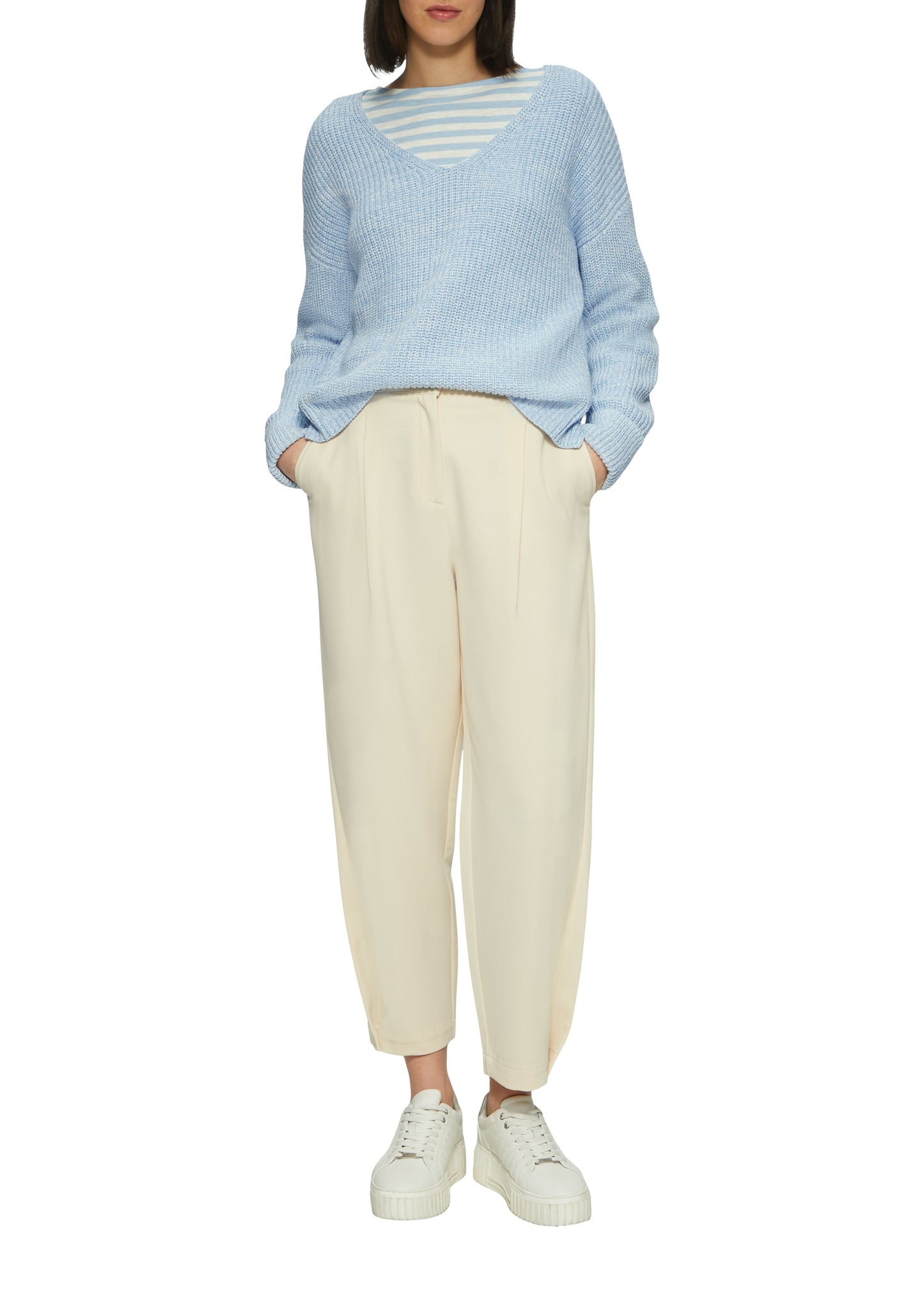 s.Oliver Damen Strickpullover blau