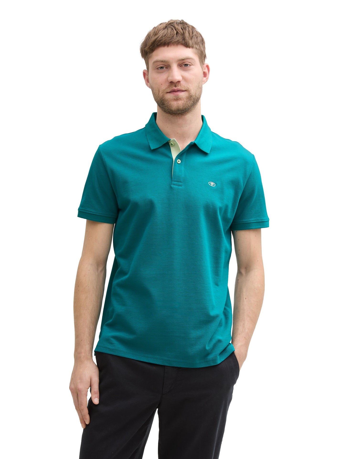 Tom Tailor Herren Piqué Poloshirt grün