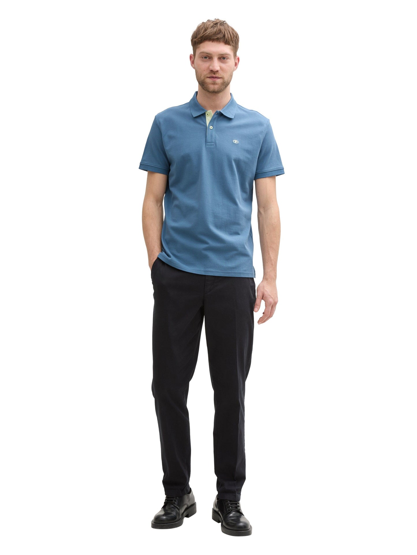 Tom Tailor Herren Piqué Poloshirt blau