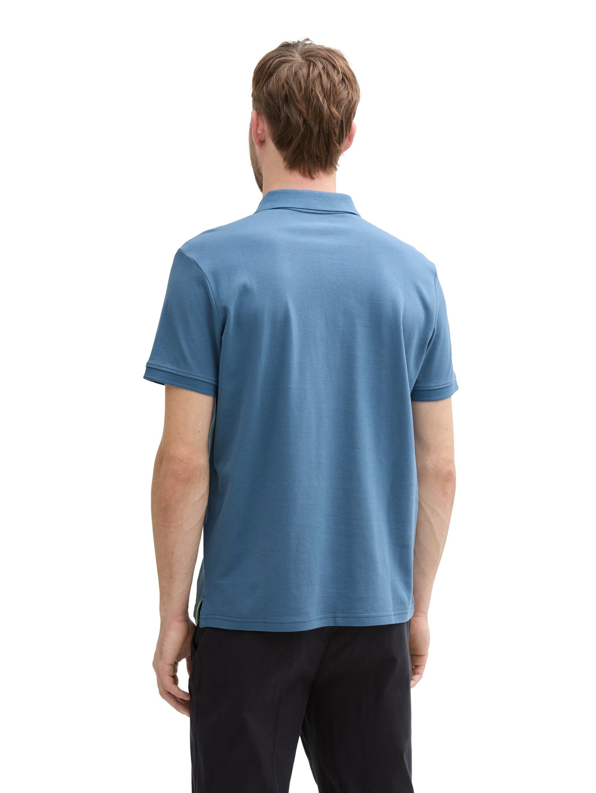 Tom Tailor Herren Piqué Poloshirt blau