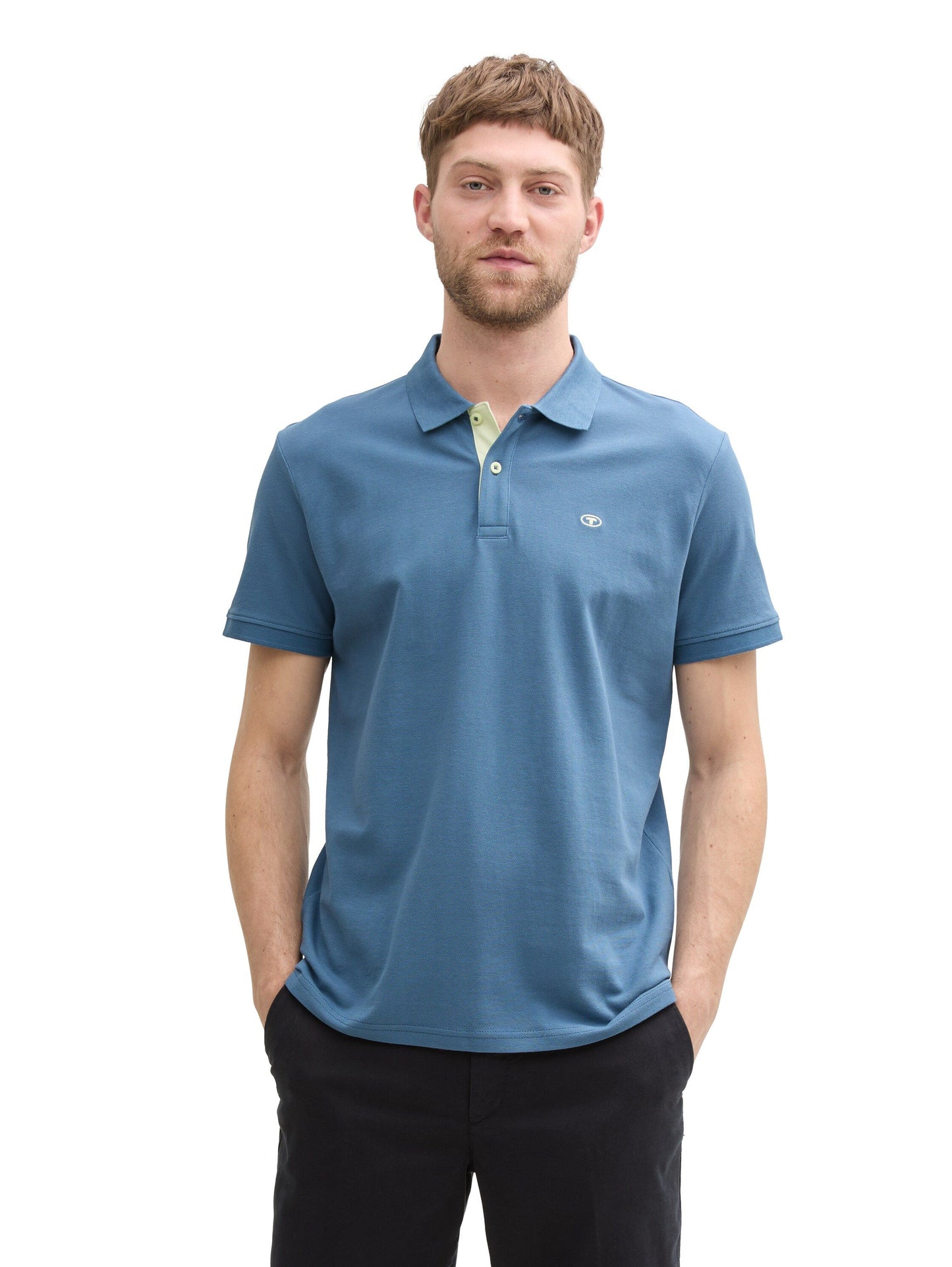 Tom Tailor Herren Piqué Poloshirt blau