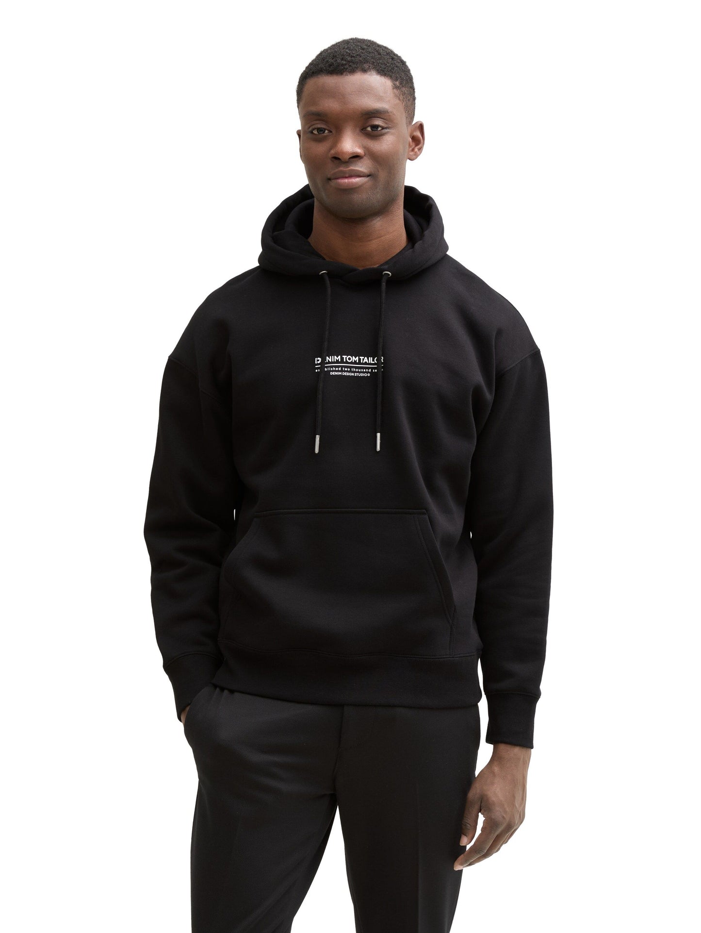 Tom Tailor Herren Relaxed Hoodie schwarz