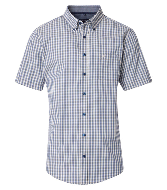 Casa Moda Herren Kurzarmhemd blau