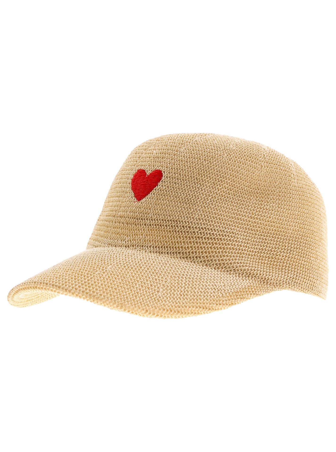 Zwillingsherz Damen Cap Herz beige