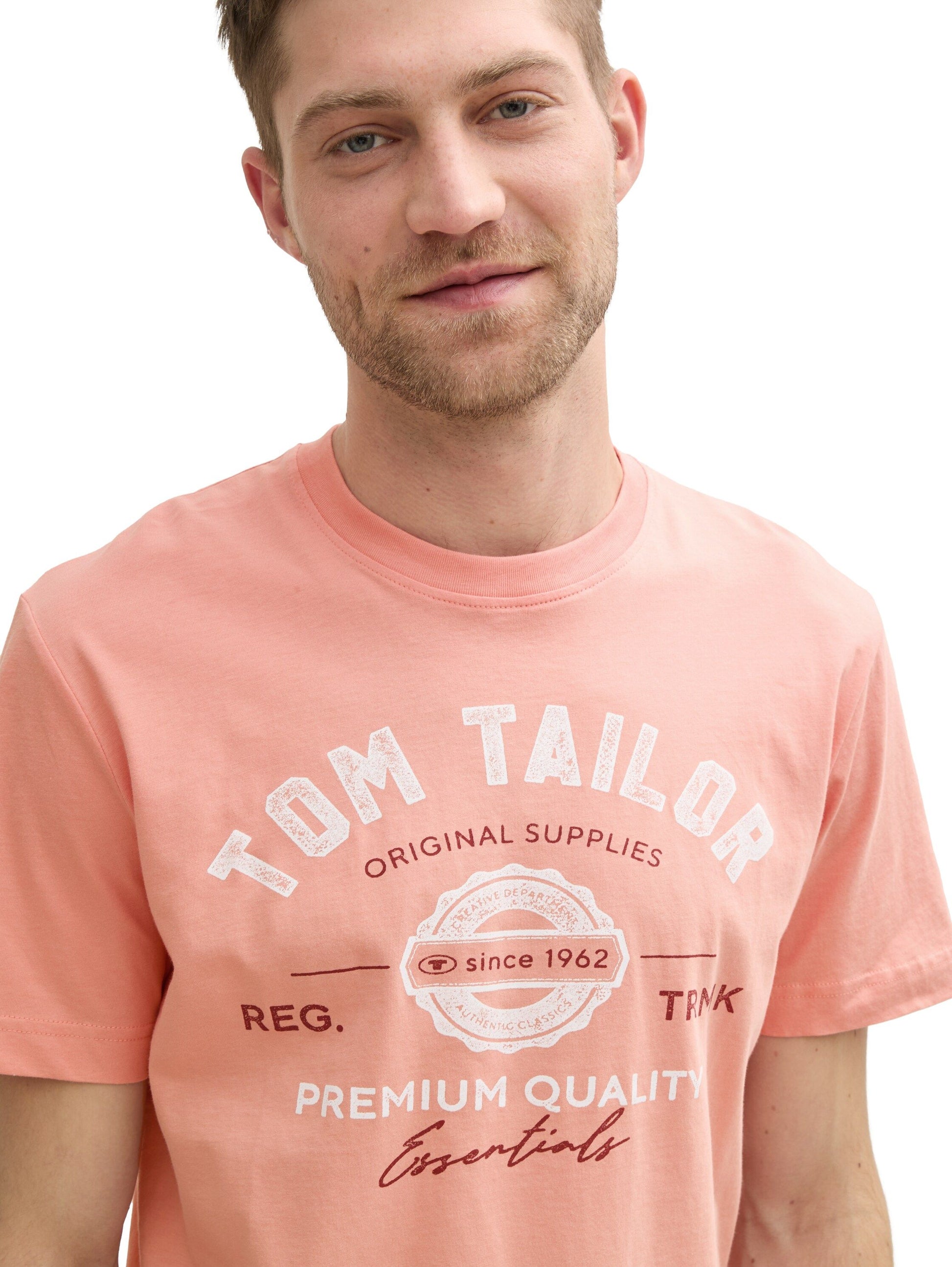 Tom Tailor Herren T-Shirt rosa