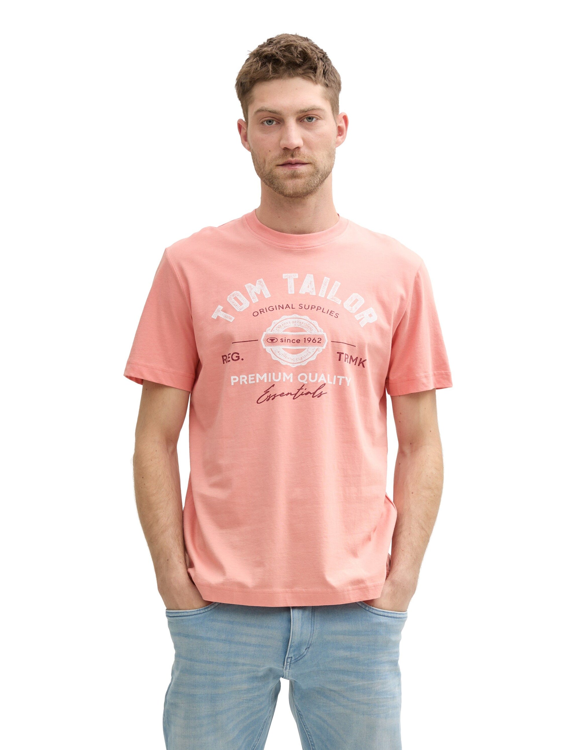 Tom Tailor Herren T-Shirt rosa