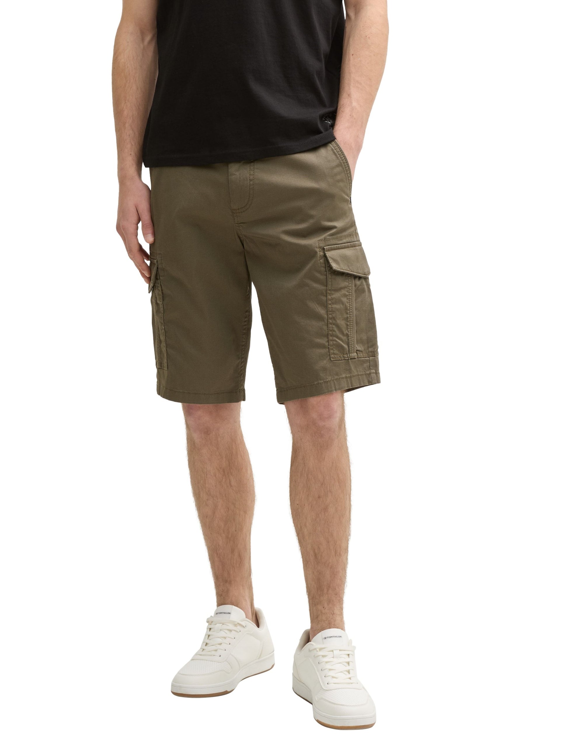 Tom Tailor Herren Cargo Shorts grün