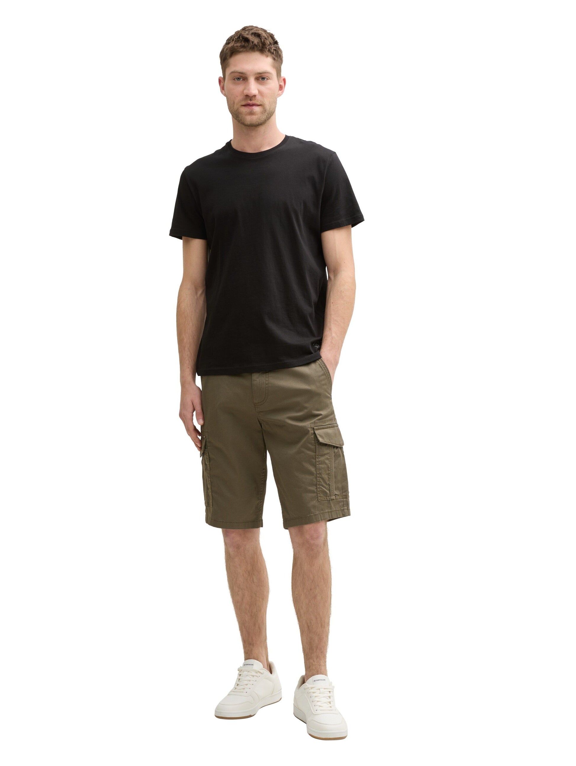 Tom Tailor Herren Cargo Shorts grün