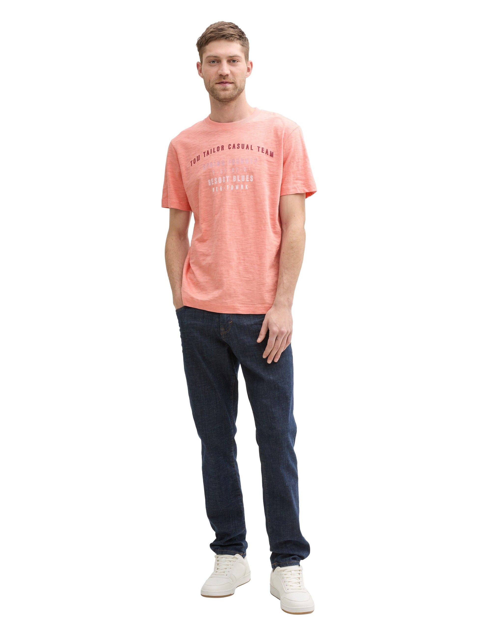 Tom Tailor Herren T-Shirt rosa